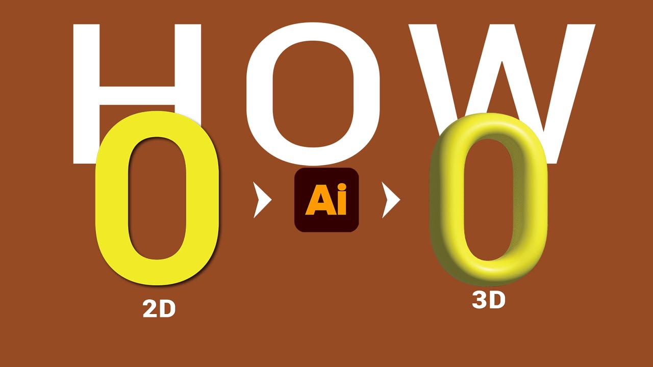 How to Apply 3D & Materials Effect on Text in Adobe Illustrator | Step by Step Tutorial | kurajix
