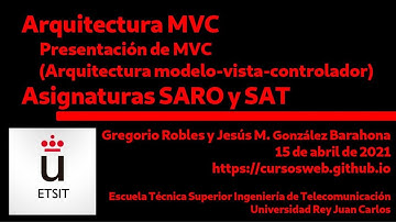 Arquitectura MVC. Presentación de MVC (Arquitectura modelo-vista-controlador)