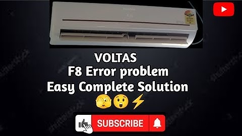 Voltas Inverter Ac me F8 Error problem kaese  Solve kare how to Solve F8 error in voltas Inverter Ac