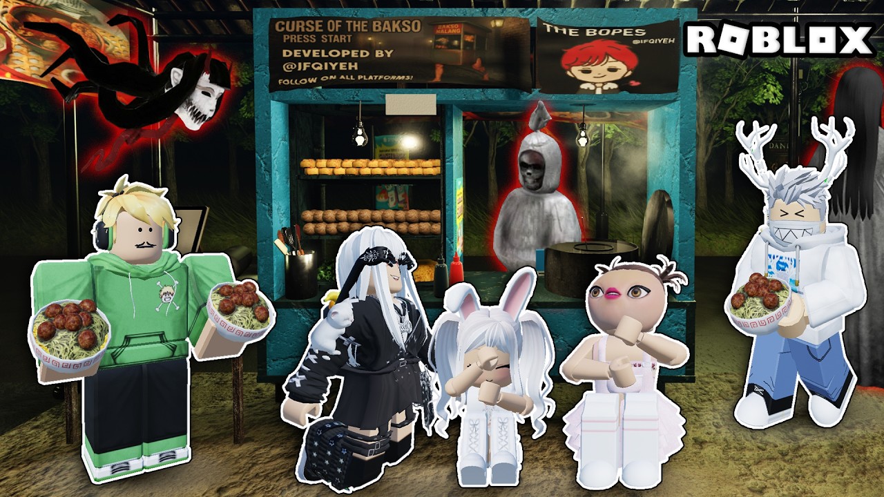 5 Youtuber Jualan Bakso Di Malam Hari, Berhasil Dapat 1.000.000 ?!! [Roblox Indonesia]
