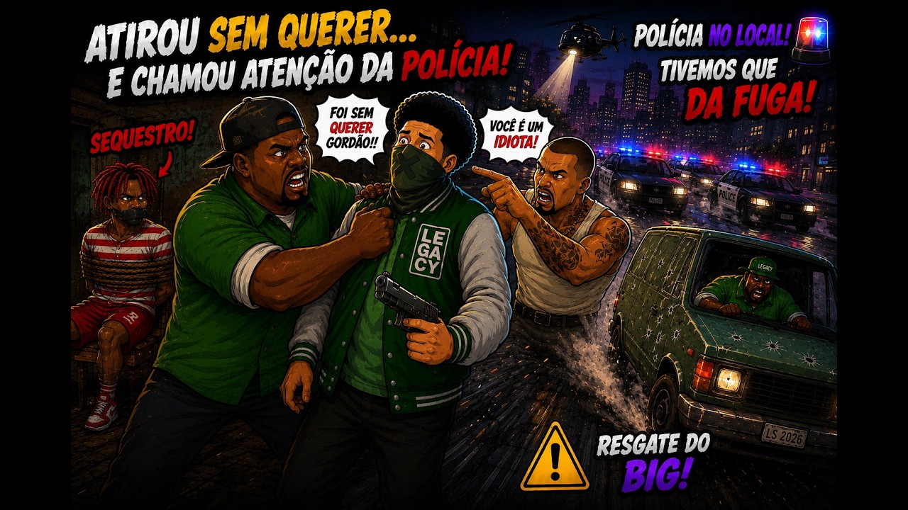 GTA MTA RP | ERA PRA SER UM SEQUESTRO TRANQUILO... ATÉ O GAGO FAZER CAG#ADA! 🤣🤣 LEGACY RP!