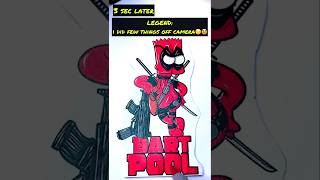 🔴🟡 Art Tutorials Be Like 👀🤯🤣 Deadpool vs Bart Simpson | relate this? How to go Viral