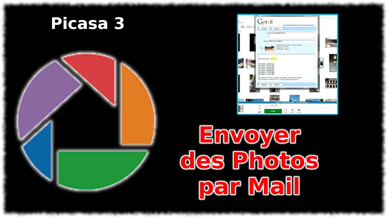 Tuto Picasa 3 - Envoyer des photos par mail - YouTube