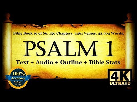 Psalm 1 | Bible Book 19 | The Book of Psalms - Holy Bible Audio Text - King James Read Along Bible