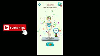 Delete Master Brain Puzzle Level 21 Help her lose weight screenshot 2