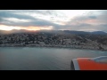 Landing at Nice Riviera Airport from east in Easyjet aircraft