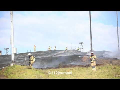 Felle brand op skischans De Schans in Uden