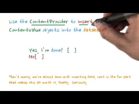 BulkInserts with the ContentProvider - Developing Android Apps