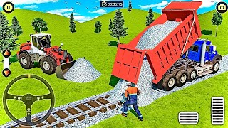 Railroad Construction Simulator 3D | JCB Excavator Building New Railway Tracks – Android Gameplay 🚧🚂 screenshot 4