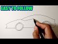 How to draw a sports car  easy to follow