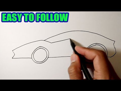 Video: How To Draw A Car With A Pencil