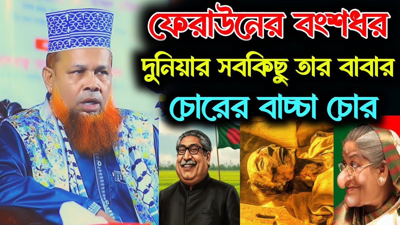 ফেরাউনের বংশধর চোরের বাচ্চা চোর || দেশটা খেয়ে ফেলেছে হায়না হাসিনা || মাওলানা আজিজুল ইসলাম জীহাদি