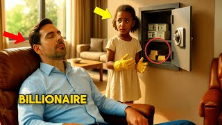 BILLIONAIRE Pretends to Sleep to Test BLACK Maid’s Daughter… Shocked Seeing What She Does Next