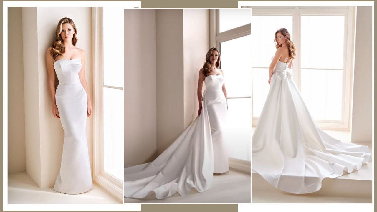 Sydney stunning detachable train adds a touch of refined drama to complete this show stopping style
