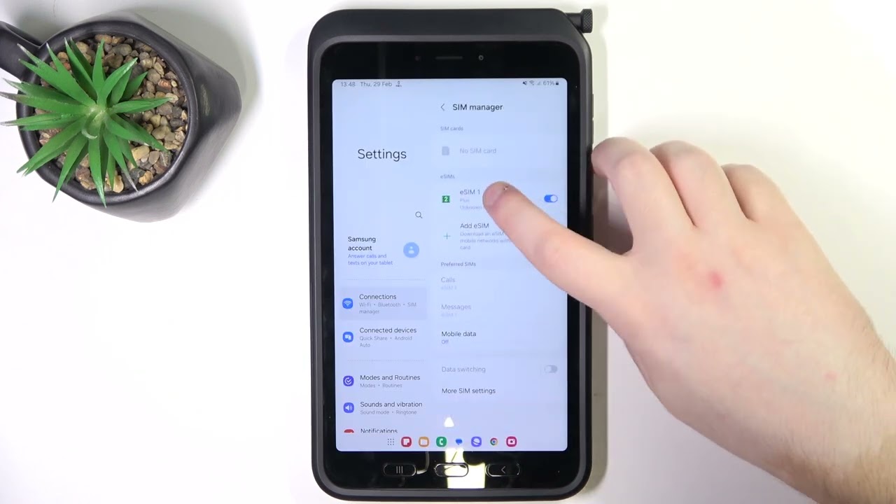 How to Remove eSIM in Samsung Galaxy Tab Active5? Disable / Turn OFF Virtual SIM Card!
