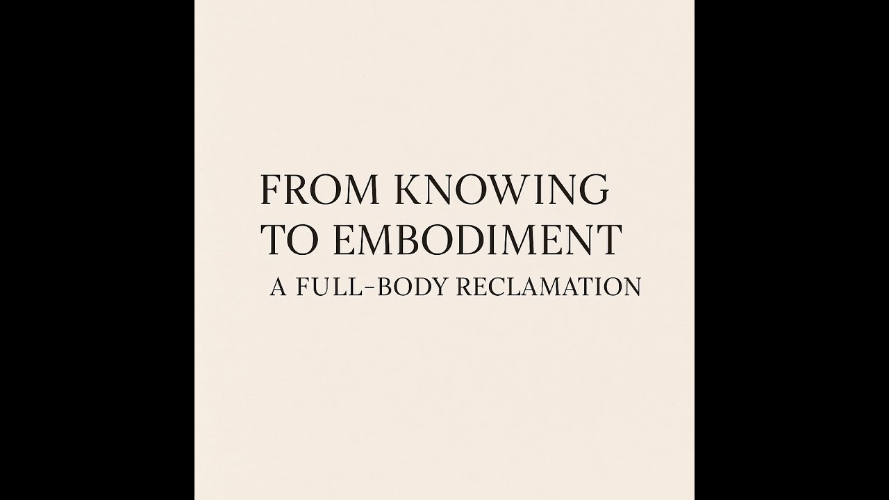 From Knowing to Embodiment Activation