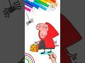 Peppa Pig Drawing | How to Draw Peppa Little Red Riding Hood 🌈🐽 #peppapig #shorts #viral