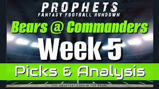 NFL Week 5 | Chicago Bears @ Washington Commanders | Free Picks & Analysis