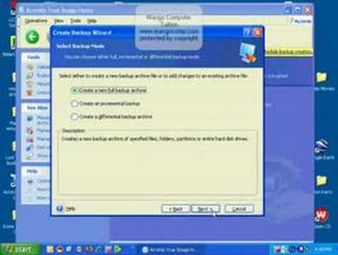 Hard Drive Backup with Acronis True Image 11 Software