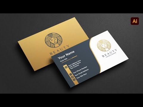 Beauty Business Card Design in Adobe Illustrator