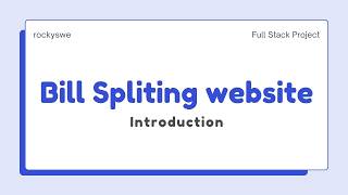 8 OAuth2 Bill Spliting Full Stack Spring Boot Project