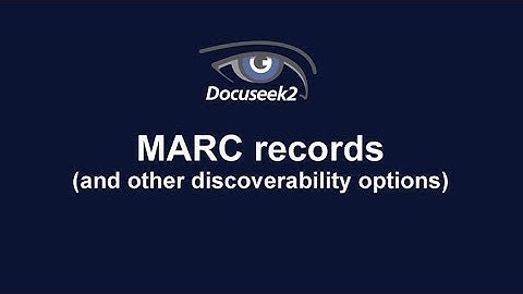 MARC records