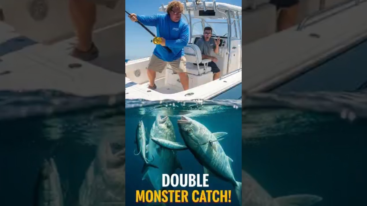YOU WON’T BELIEVE THIS MONSTER AMBERJACK DOUBLE CATCH!