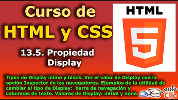 Curso de HTML y CSS. 13.5. La propiedad Display