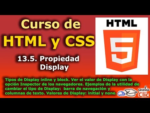Curso de HTML y CSS. 13.5. La propiedad Display
