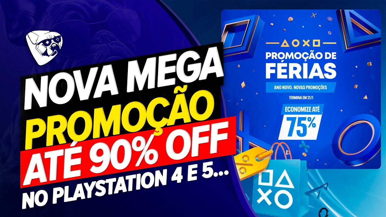 CORRE! OFERTA DE FÉRIAS DA PLAYSTATION!  NOVA MEGA PROMOÇÃO ATÉ 90% DESCONTOS NO PS4 e PS5!