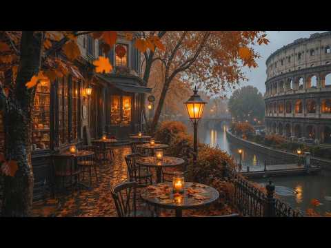 Autumn Rainy Café ☕ Smooth Jazz for Relaxation, Stress Relief, Study & Deep Sleep