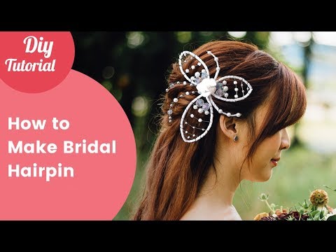 How to Make a Bridal Hairpin DIY Tutorial. Wedding Accessory Ideas.