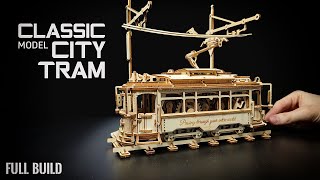 Assembly Classic City Tram Model from ROKR | LK801 Speed Build & Review | Robotime ASMR