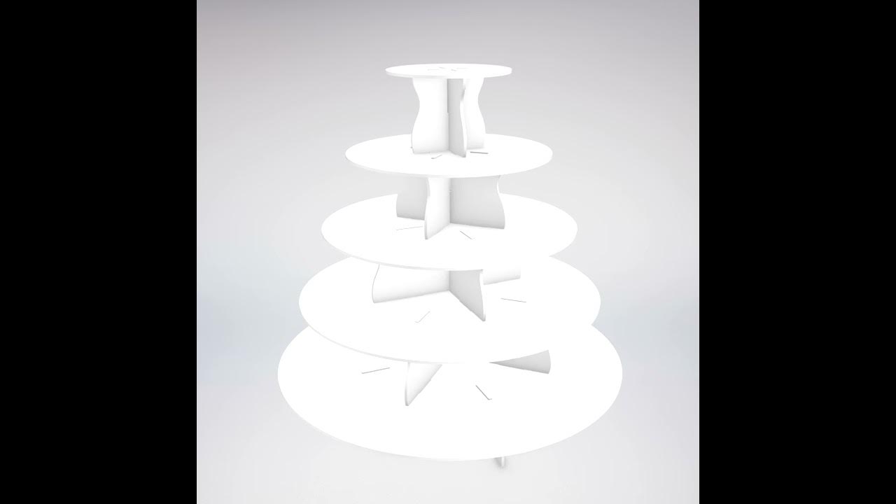 The Smart Baker - Adjustable, Reusable 5 Tier Round Cupcake & Dessert Tower  Display Stand, White - Holds up to 90+ Cupcakes