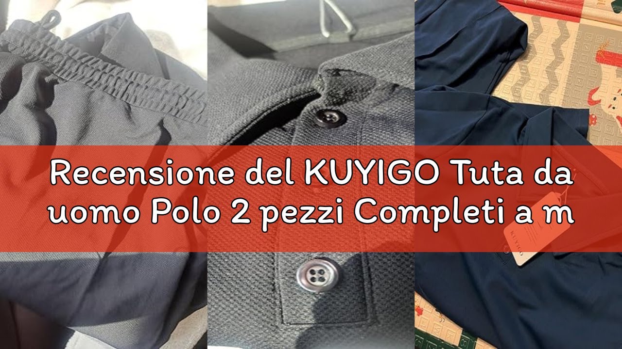 Recensione del KUYIGO Tuta da uomo Polo 2 pezzi Completi a maniche lunghe Pullover Tuta Set Felpa e