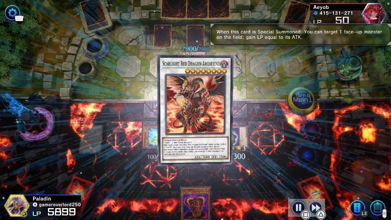 YuGiOh! Master Duel Scarlight Red Archfiend Humiliates Winged Dragon