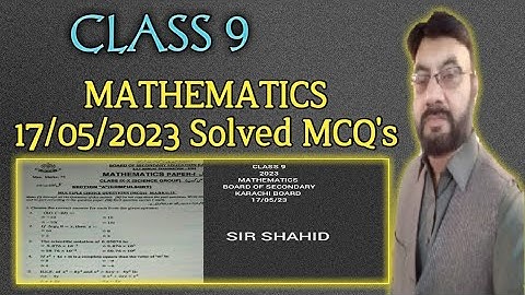 Class 9 | mathematics solved MCQ