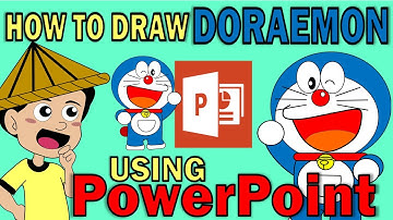 HOW TO DRAW DORAEMON IN POWERPOINT | MAKE DORAEMON CLIP ART