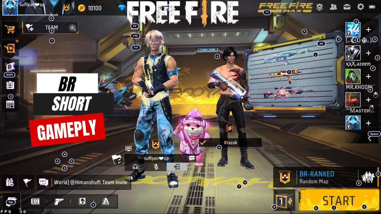 Free Fire Gameplay || Free Fire BR Rank Push Gameplay | FreeFire short ...
