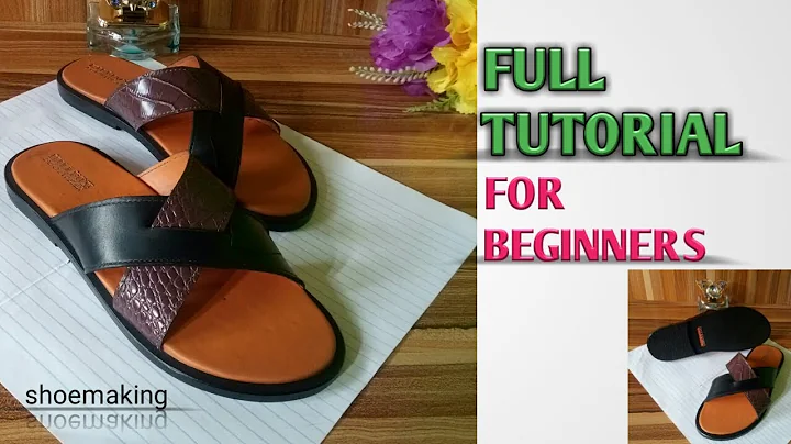 How to make a simple men's casual leather slide slippers #beginners #shoemaking