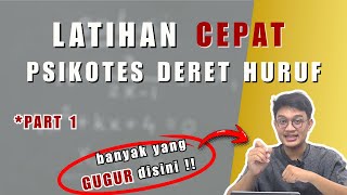 Latihan Soal Psikotes DERET HURUF Part 1 Latihan Soal Psikotes DERET HURUF Part 1