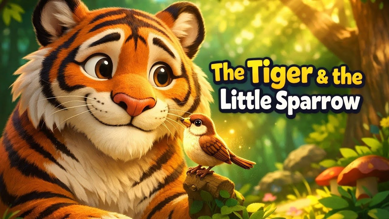 The Tiger and the Little Sparrow 🐯🐦 | Moral Story for Kids | 3D Animation