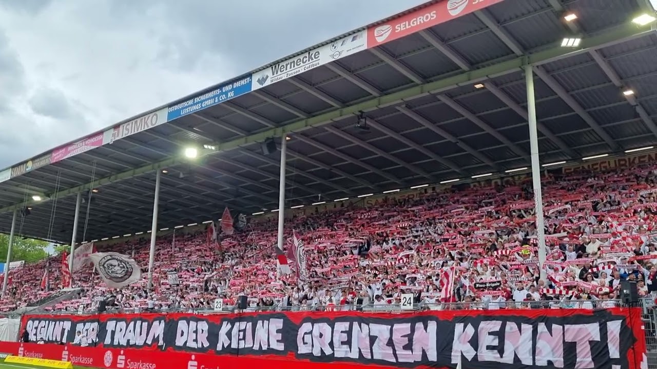 Vereinslied Energie Cottbus gesungen gegen Ingolstadt am 17.05.2025 - Die Nordwand ist einfach Kult