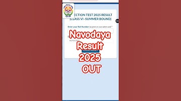 Navodaya Result 2025 🔵 Navodaya Result 2025 Kaise Check Kare, How To Check JNV Result 2025 #jnvst
