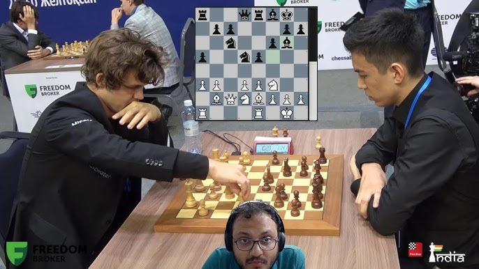 Replying to @High IQ Chess Magnus Vs Abdusattorov The Game That