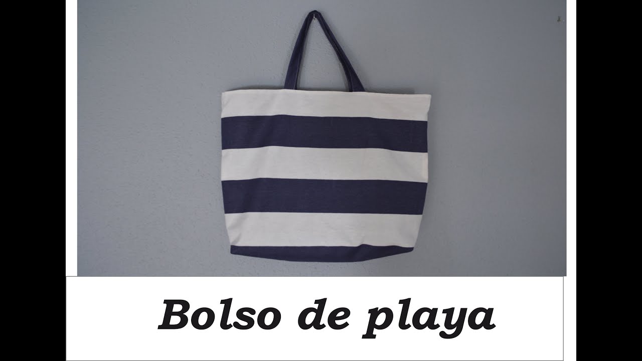 Bolso de playa con bolsillos DIY