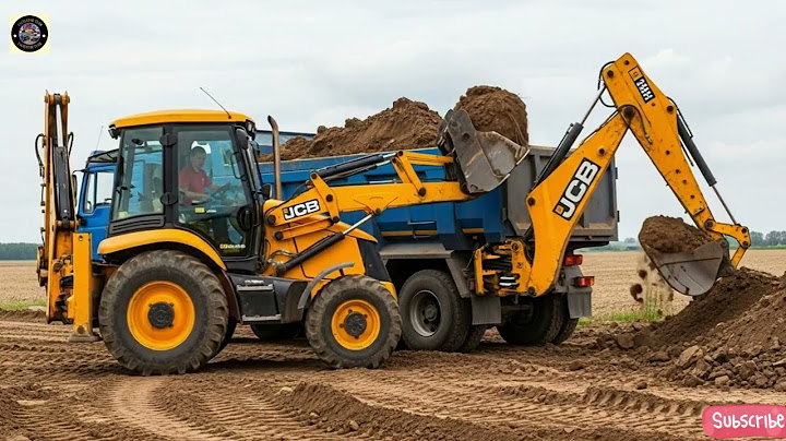 2 JCB 3dx Machines Loading Mud Together TATA Dump Truck 2518 10 Tyre Tipper with JCB 3dx