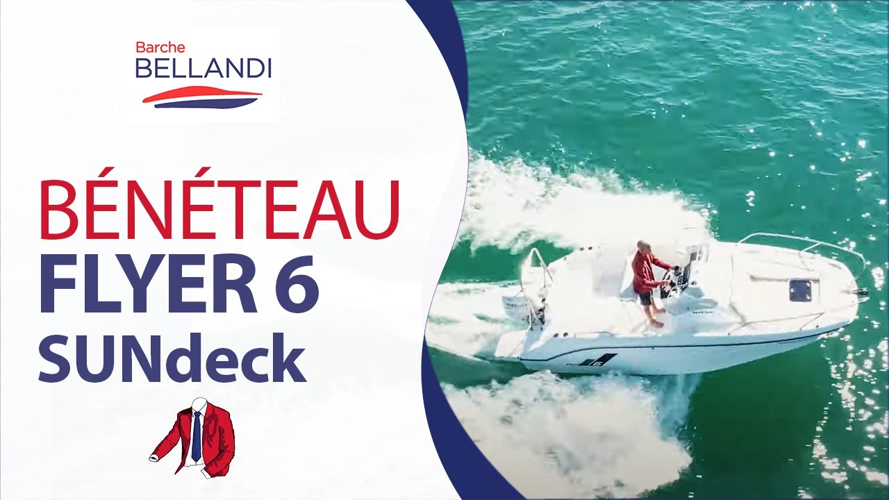 ⁣BENETEAU FLYER 6 SUNdeck con Motore Suzuki da 40 cavalli - Barche Bellandi