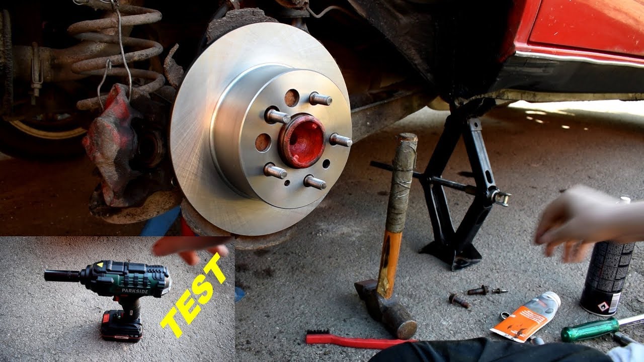 Hur man byter bakre bromsskivor och bromsbelägg Volvo 740 och 940