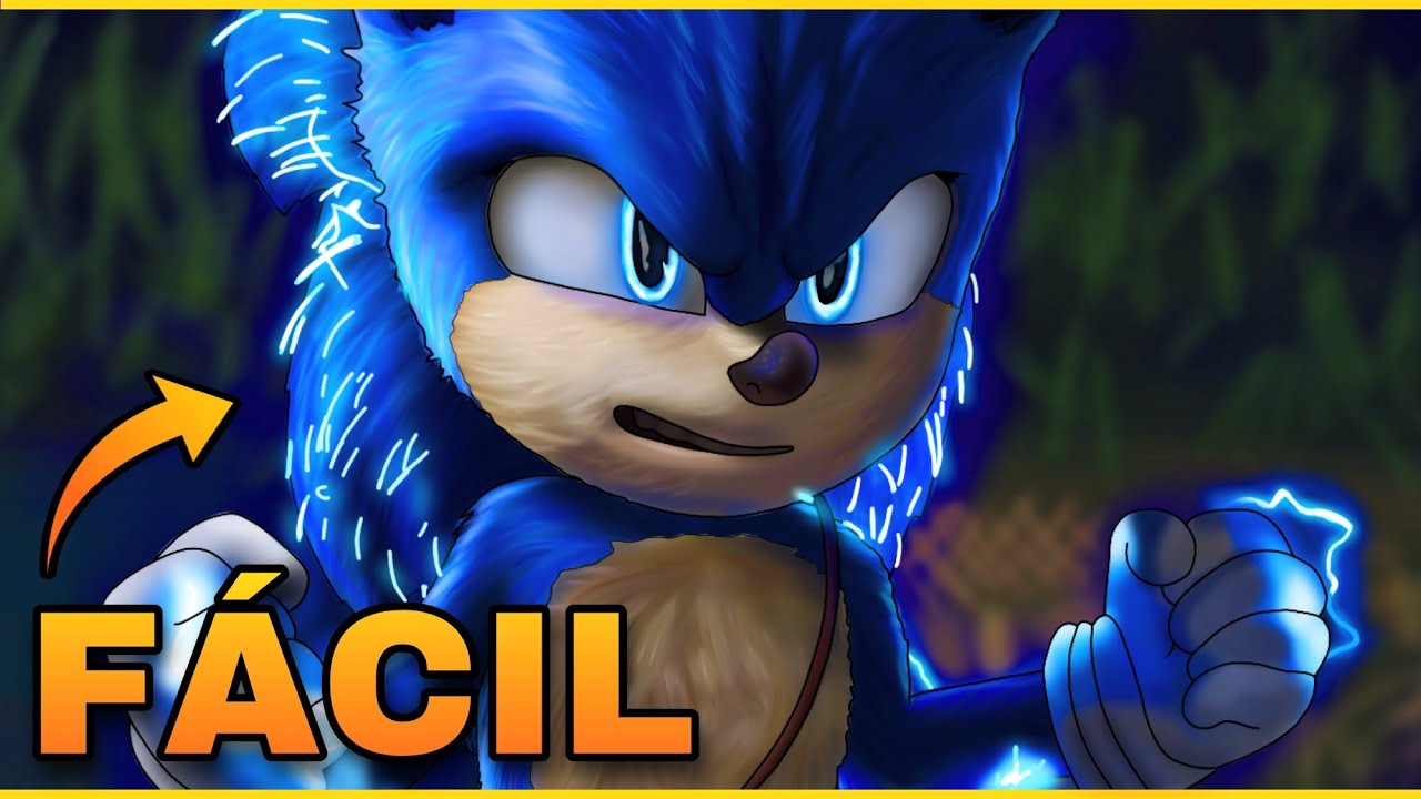 COMO DESENHAR O SONIC 2 DO FILME SONIC HEDGEHOG 2  how to draw sonic 2  from sonic hedgehog 2 movie 